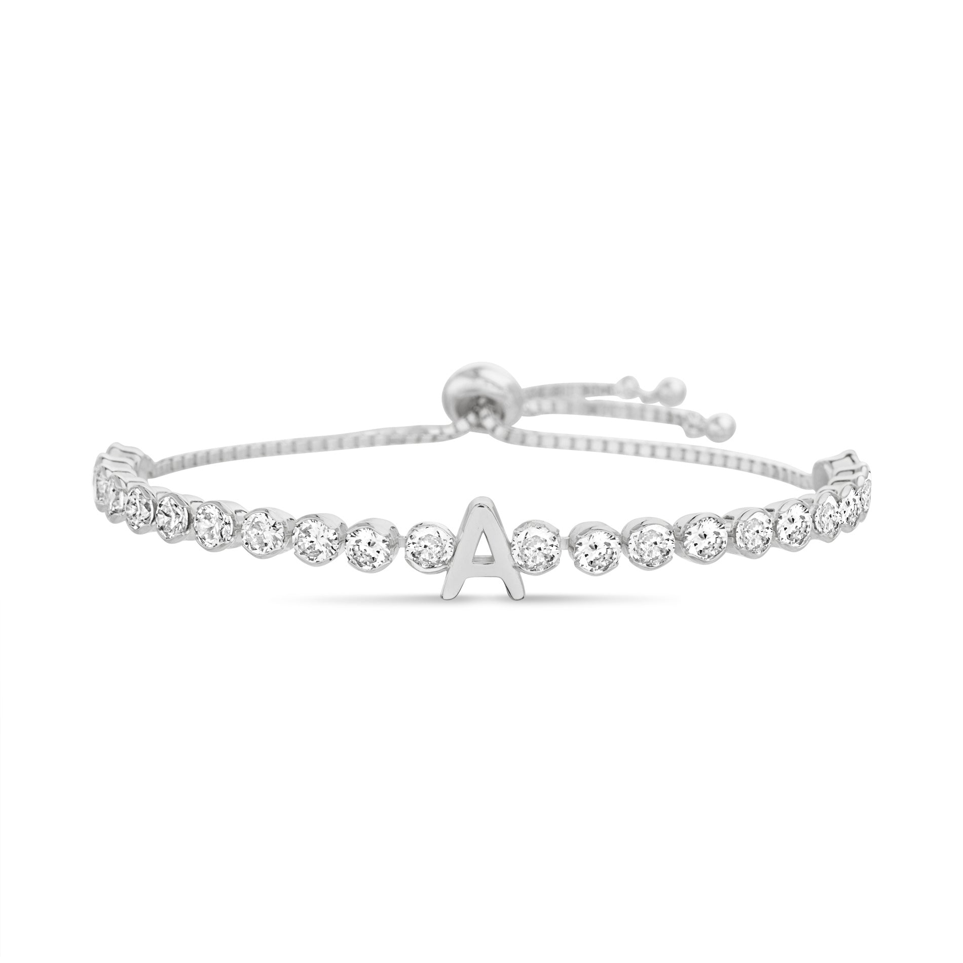 Initial Sparkle Tennis Bracelet